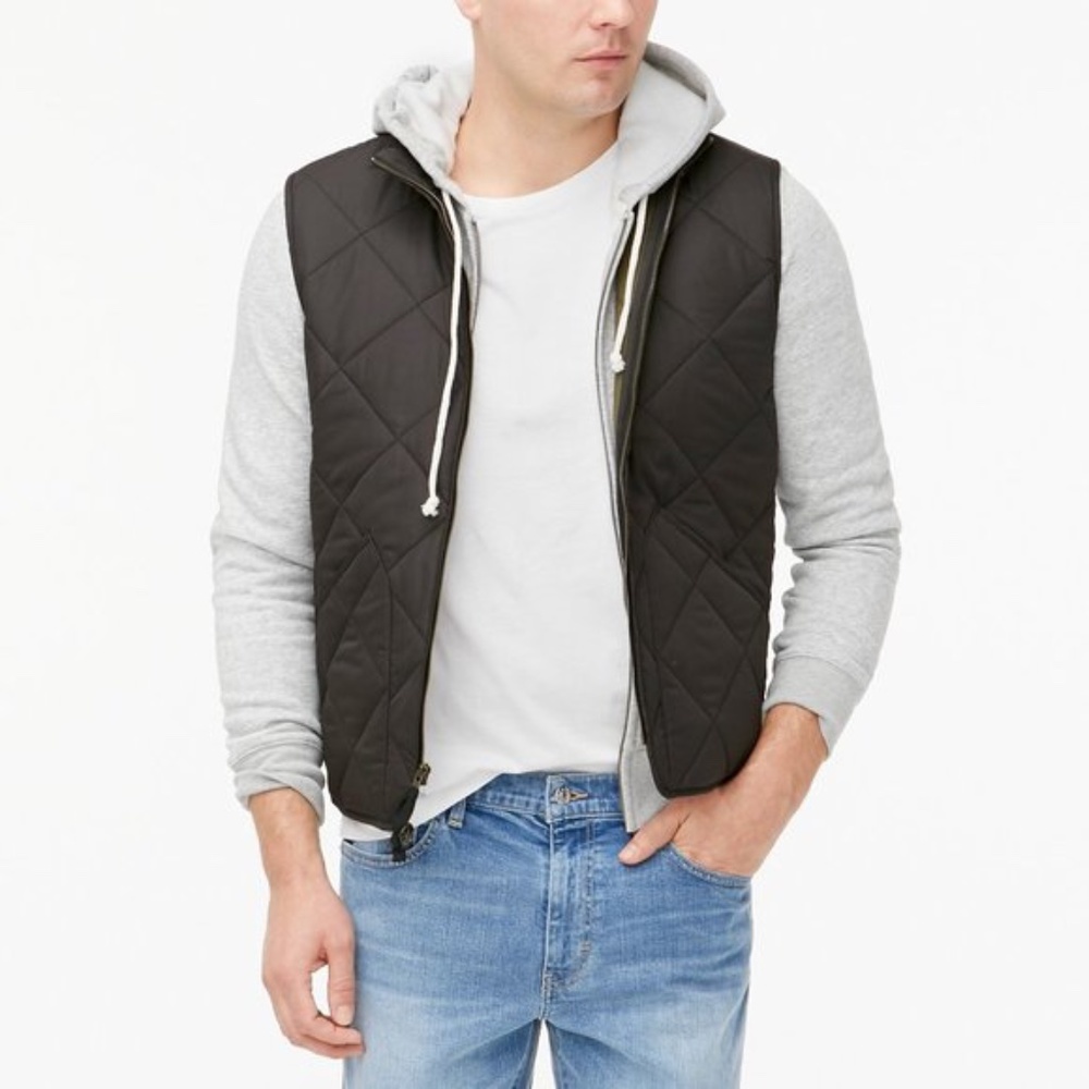 J Crew Factory Men's Walker Quilted Vest Sz M